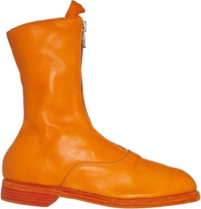 Guidi Front-Zip Calf-Length Boots