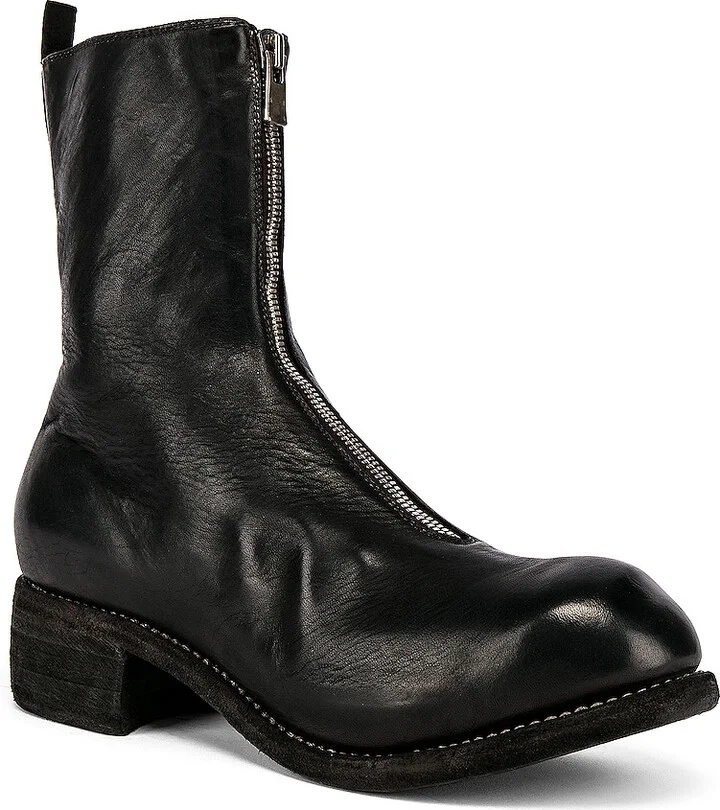 Guidi PL2 Full Grain Horse Front Zip Boot in Black - Image 2