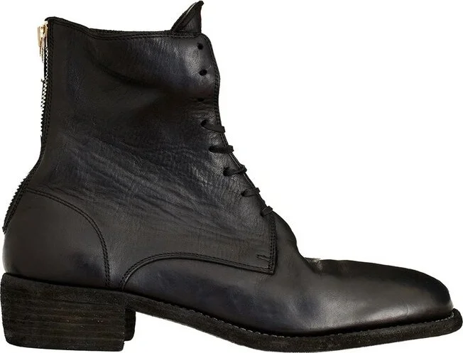 Guidi Rear Zipped Lace-Up Boots