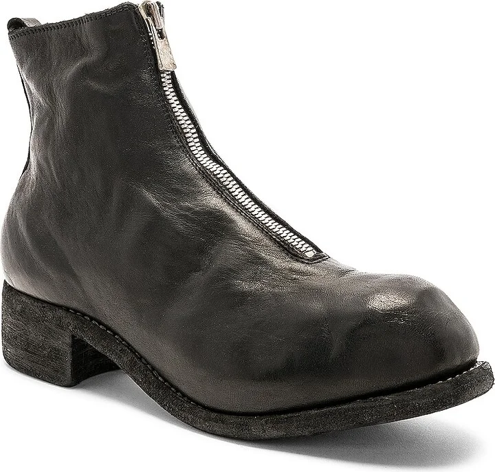 Guidi Soft Horse Full Grain Front Zip Boots in Black - Image 2