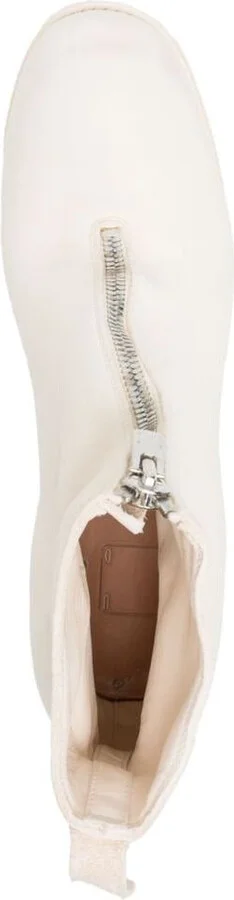 Guidi White Horse Leather Ankle Boots - Image 4