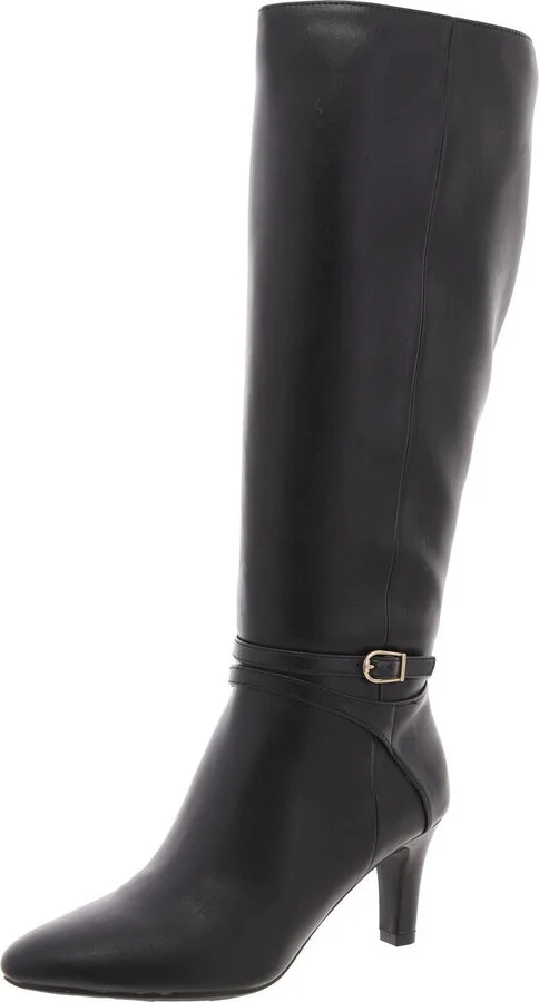 GUILD TALL Womens Zipper Manmade Knee-High Boots
