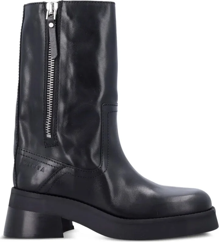 Gunda zip-detail leather boots