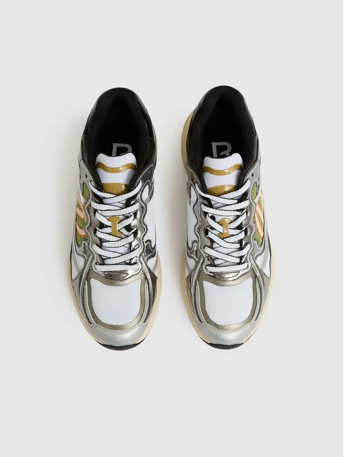 Gunmetal/black Overlay Logo Running Trainers - Image 4