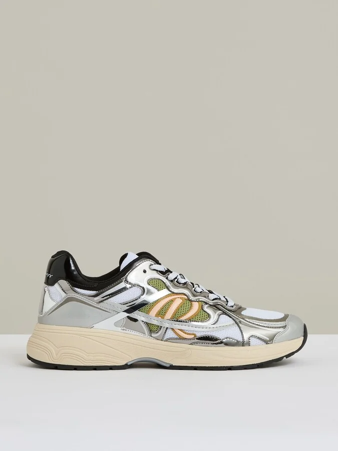 Gunmetal/black Overlay Logo Running Trainers