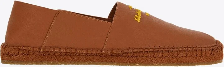 Gus Logo Leather Espadrilles