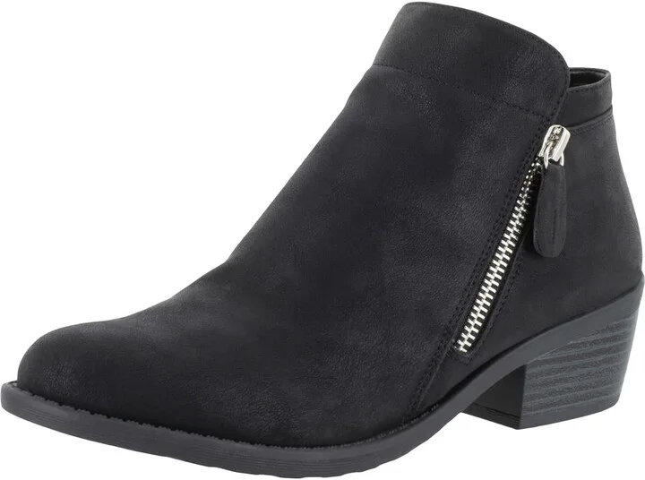Gusto Womens Faux Leather Ankle Booties