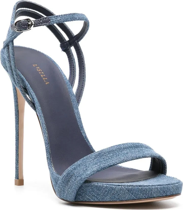 Gwen 120mm denim sandals - Image 2