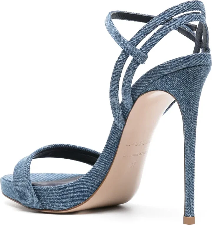 Gwen 120mm denim sandals - Image 3