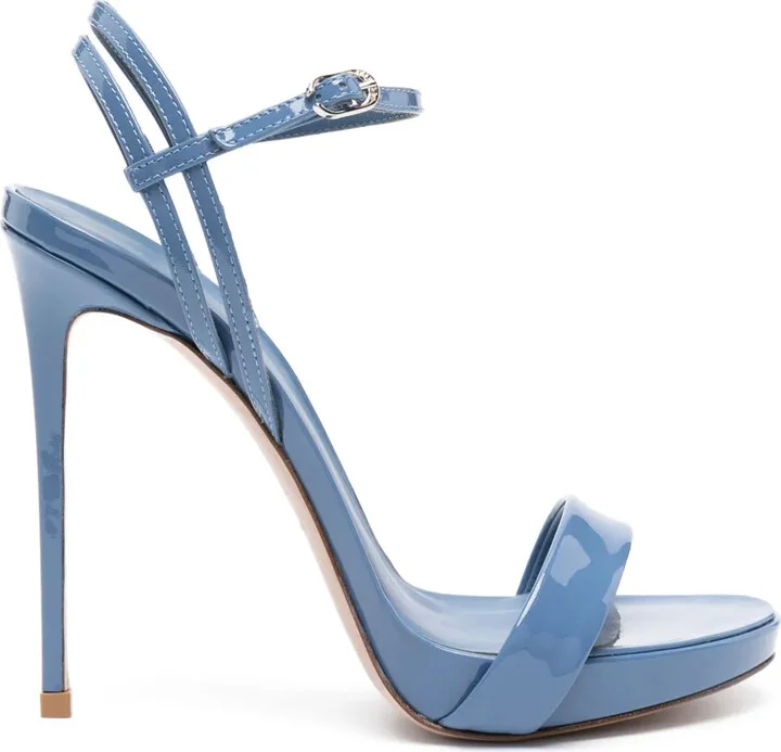 Gwen 120mm patent-leather sandals