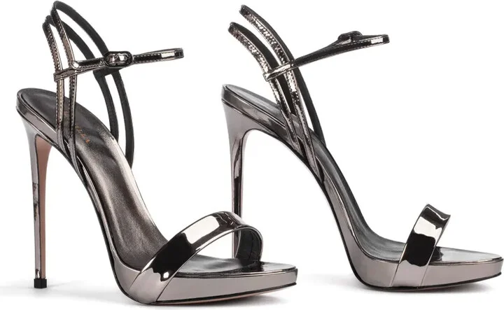 Gwen 132mm metallic-effect sandals - Image 2