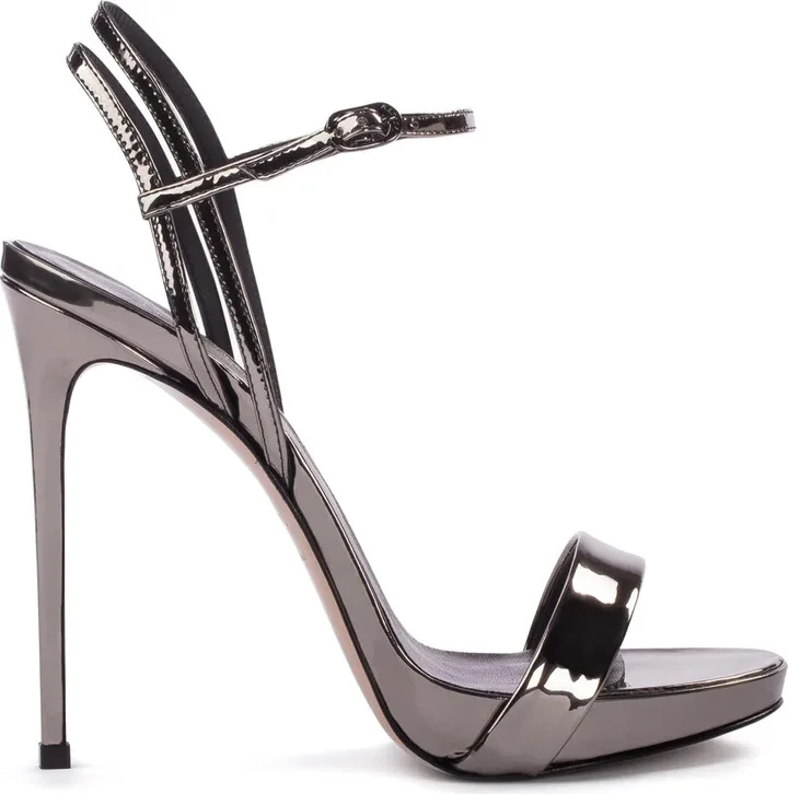 Gwen 132mm metallic-effect sandals