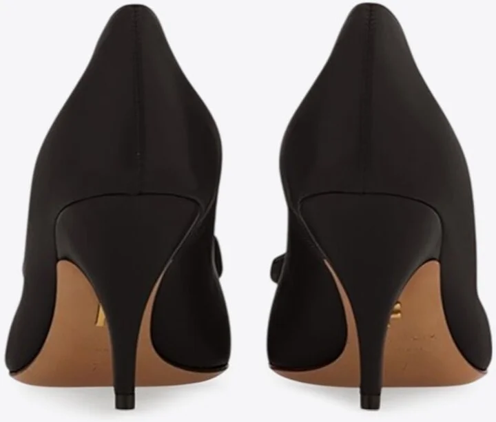 Gwen 70 Soft Bow Nappa Leather Pumps - Image 2