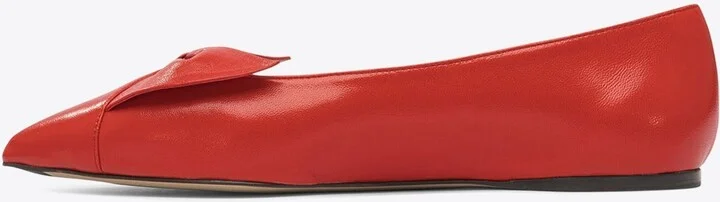 Gwen Bow Leather Pointed-Toe Flats - Image 2