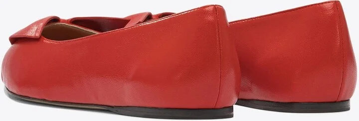 Gwen Bow Leather Pointed-Toe Flats - Image 3