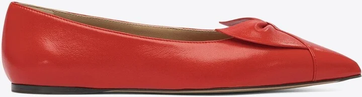 Gwen Bow Leather Pointed-Toe Flats