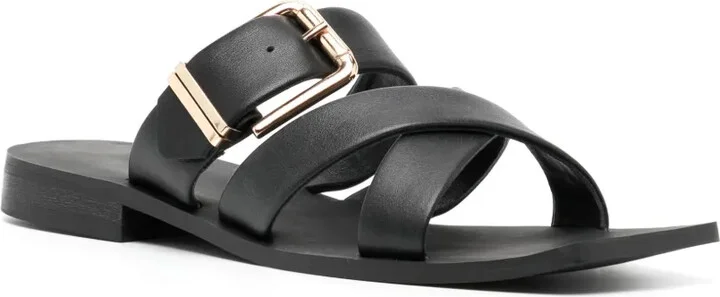 Gwen buckle-detail leather sandals - Image 2