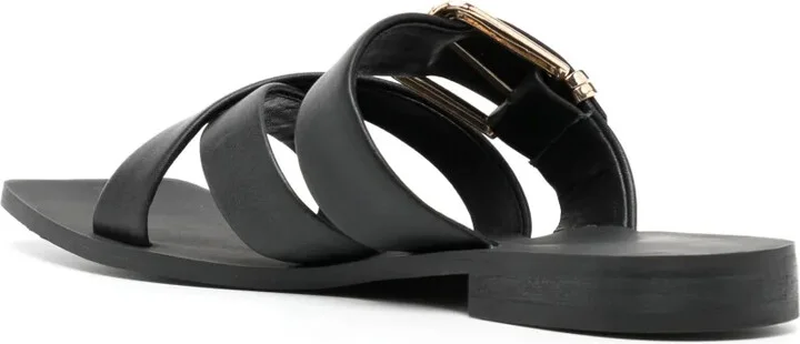 Gwen buckle-detail leather sandals - Image 3