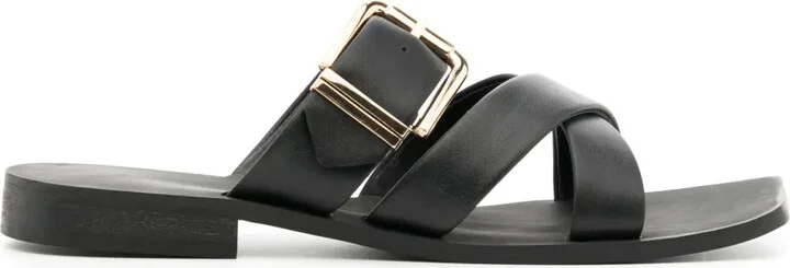 Gwen buckle-detail leather sandals
