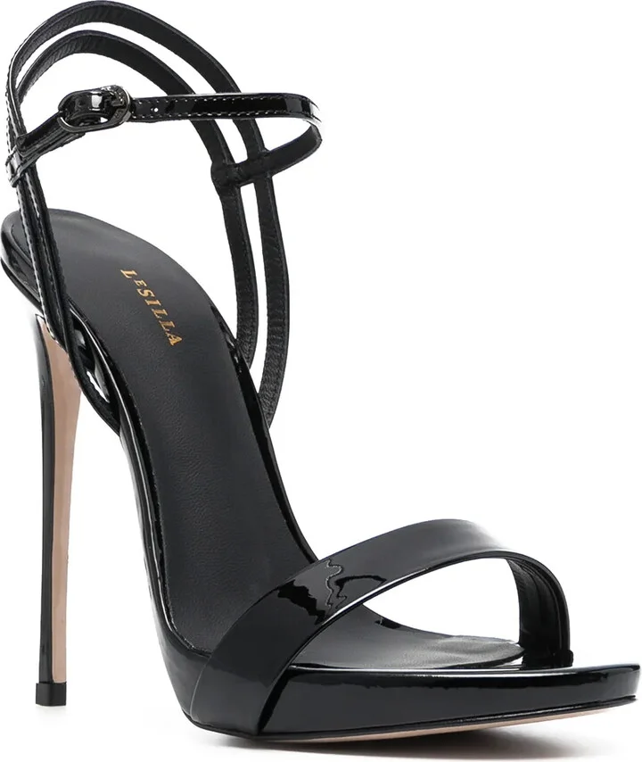 Gwen patent-leather stiletto sandals - Image 2