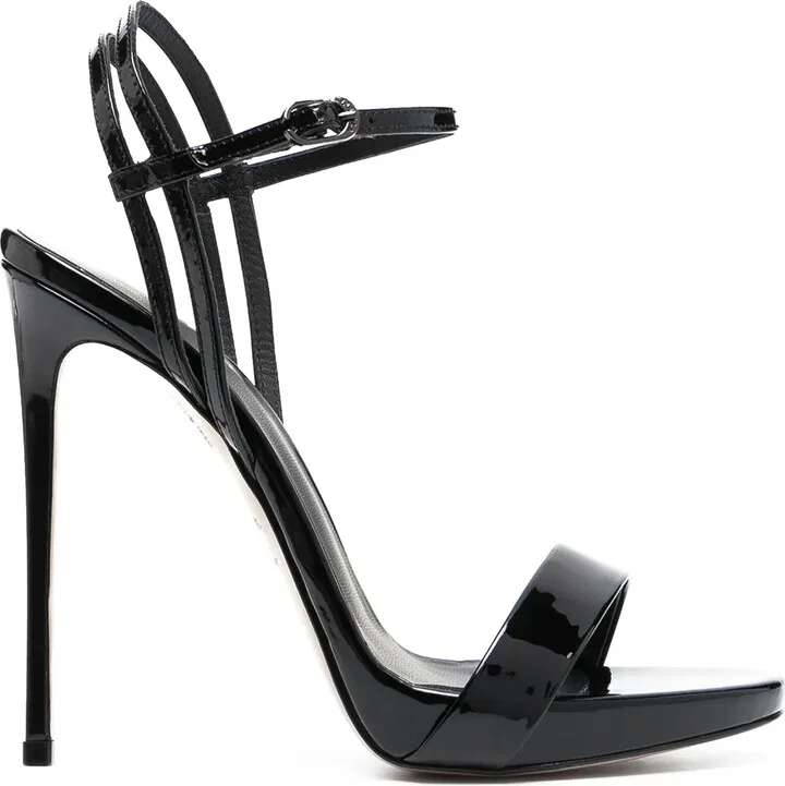 Gwen patent-leather stiletto sandals