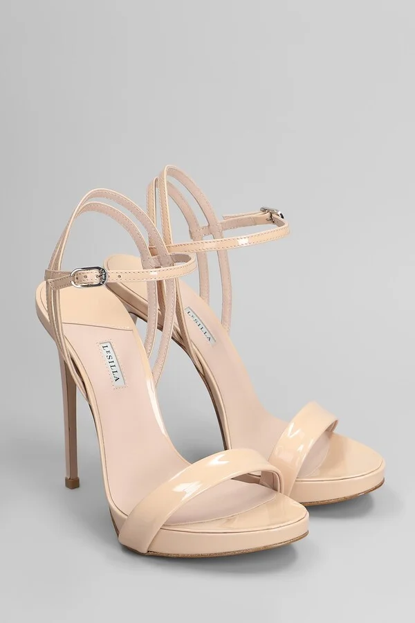 Gwen Sandals In Powder Patent Leather - Image 2