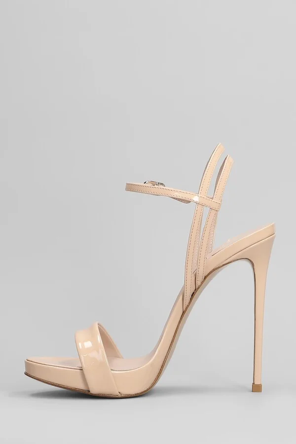Gwen Sandals In Powder Patent Leather - Image 3