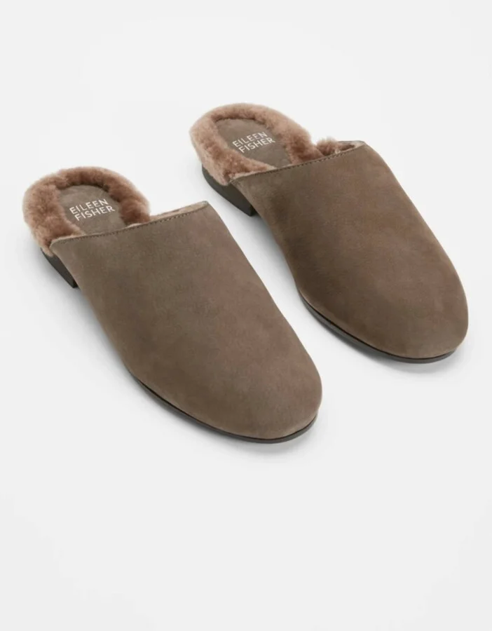 Gwen Tumbled Nubuck Mule In Brown