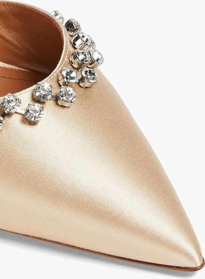 Gwyn 45 crystal-embellished satin mules - Image 4