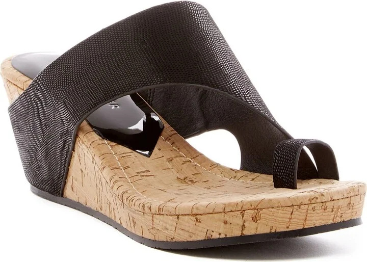 Gyer Leather Wedge Sandal