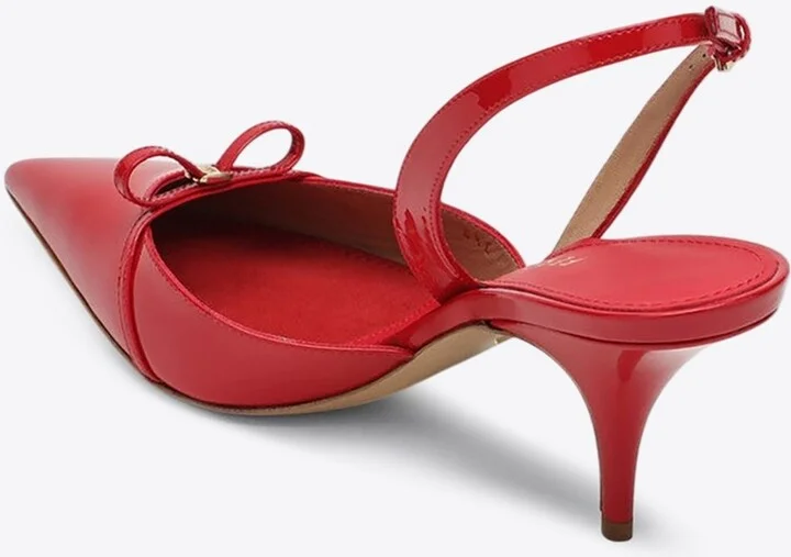 Gylla 70 Patent Leather Slingback Pumps - Image 2