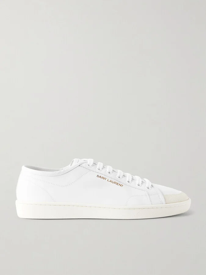 Gym Low Logo-Print Leather Sneakers