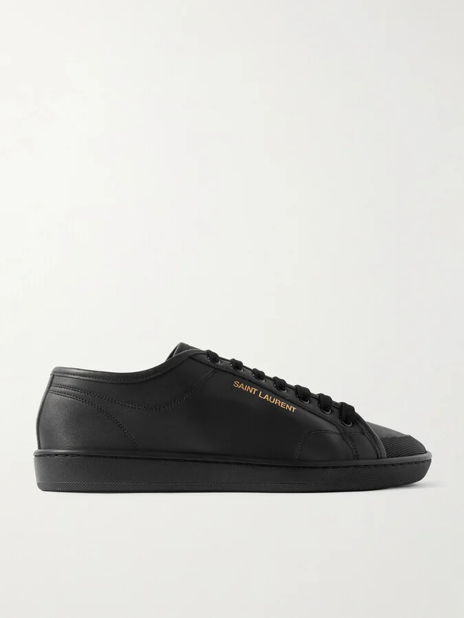Gym Low Logo-Print Leather Sneakers