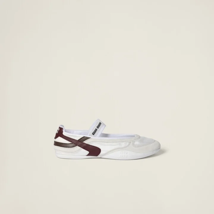 Gymnasium technical fabric and suede ballerinas - Image 2