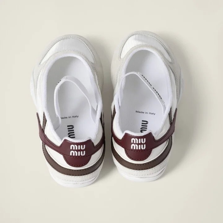 Gymnasium technical fabric and suede ballerinas - Image 3