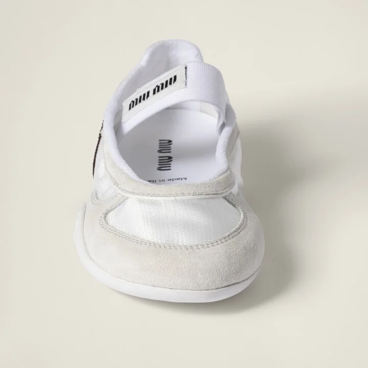 Gymnasium technical fabric and suede ballerinas - Image 4
