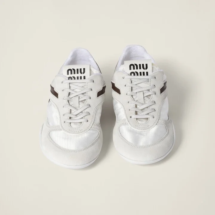 Gymnasium technical fabric and suede sneakers - Image 4