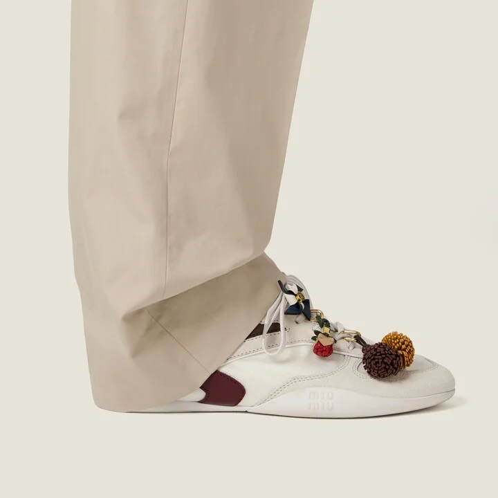 Gymnasium technical fabric and suede sneakers - Image 5