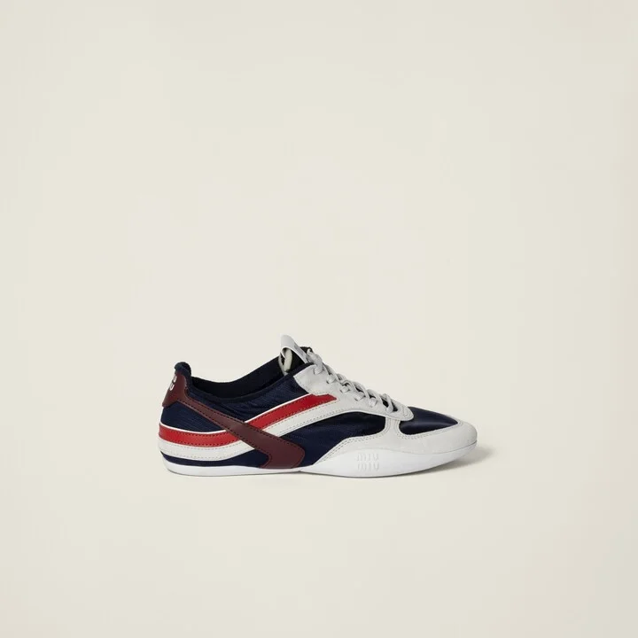 Gymnasium technical fabric and suede sneakers - Image 2