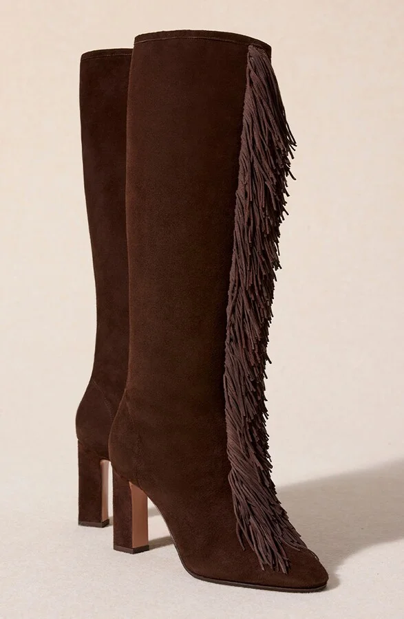 Gytane Fringe Front Knee High Boot - Image 6