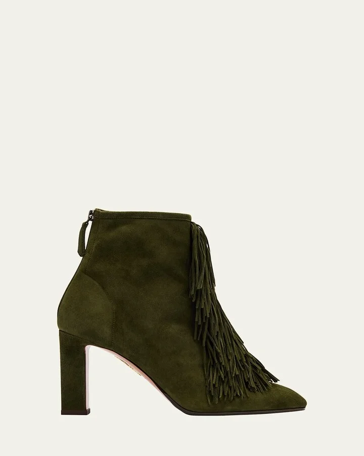 Gytane Suede Fringe Booties