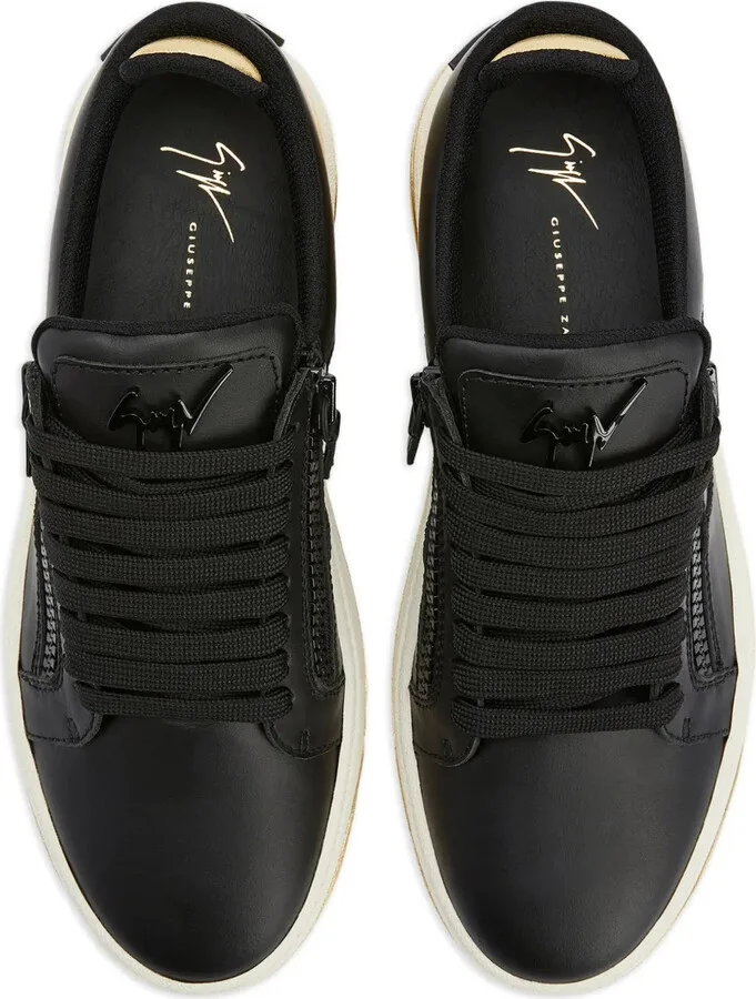 GZ94 branded-counter leather sneakers - Image 3