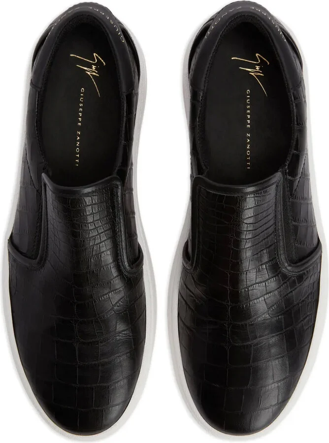 Gz94 crocodile-embossed leather sneakers - Image 4