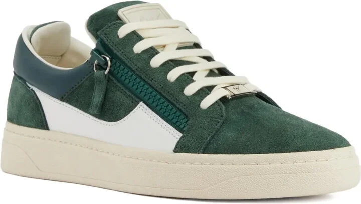 Gz94 Frankie zip-detail suede trainers