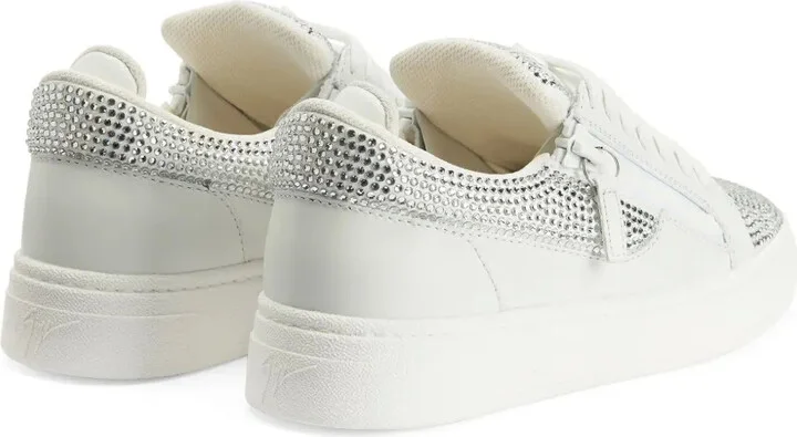 GZ94 rhinestone-embellished leather sneakers - Image 3