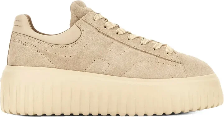 H detail platform sneakers