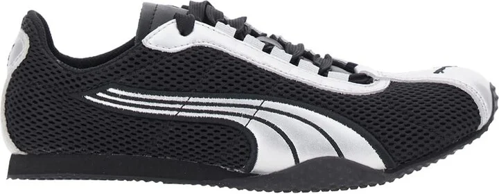 'h-street Og' Black Low Top Perforated Sneakers With Maxi Logo On The Tongue In Tech Fabric Unisex