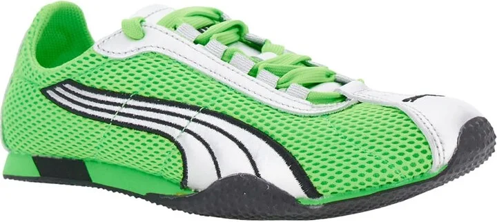 'h-street Og' Green Low Top Perforated Sneakers With Maxi Logo On The Tongue In Tech Fabric Unisex - Image 2