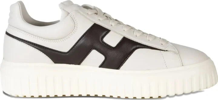 H-Stripe leather sneakers