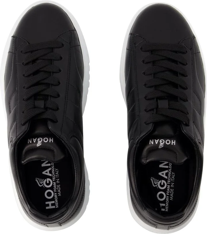 H-Stripes Allacciato Sneakers - Hogan - Leather - Black